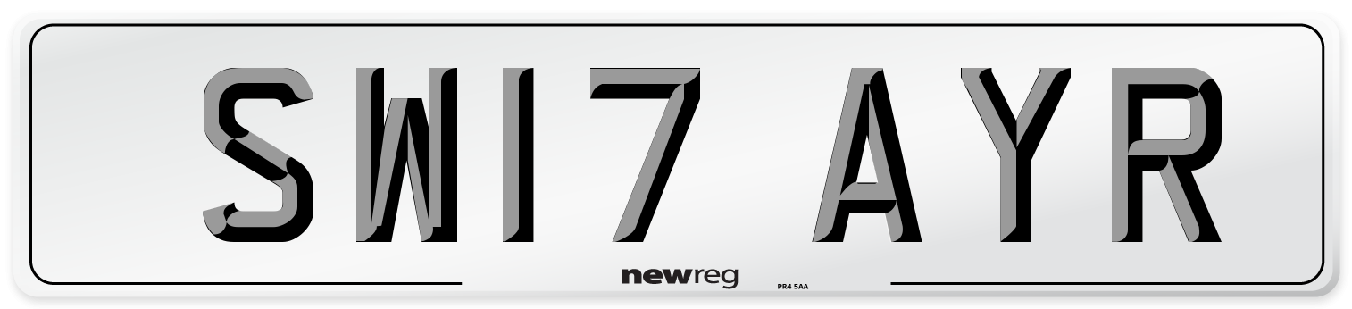 SW17 AYR Number Plate from New Reg